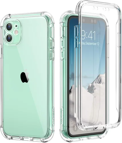 Miniatura 10 de SURITCH Funda transparente para iPhone 11 (solamente) de 6.1 pulgadas, [protector de pantalla integrado] cubierta protectora de cuerpo completo a