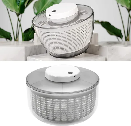 Miniatura 3 de Escurridor para lavadora de verduras, 500 rpm, eléctrico, recargable, desmontable, para ensalada