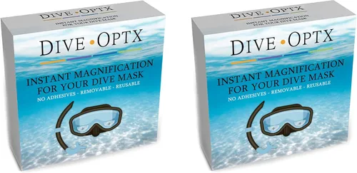 Miniatura 7 de Calabria Hydrotac Dive OPTX 20/20 - Lentes bifocales adhesivas utilizadas para máscaras de buceo y gafas de buceo con aumento y pegatinas bifocales