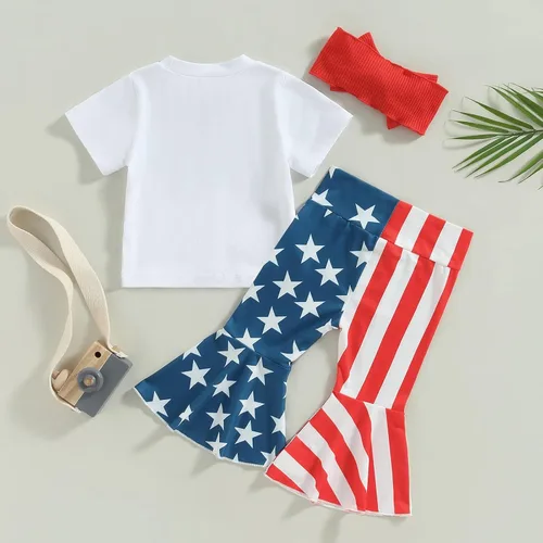 Miniatura 110 de Conjunto de sudadera con cuello redondo y estampado de pastel de calabaza para niña, camiseta y pantalones acampanados