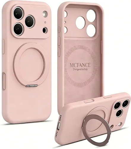 Miniatura 22 de Funda de silicona con soporte para iPhone 17 Pro [compatible con MagSafe] [Protección completa de la cámara] (6.3 pulgadas 2025), fundas de teléfono