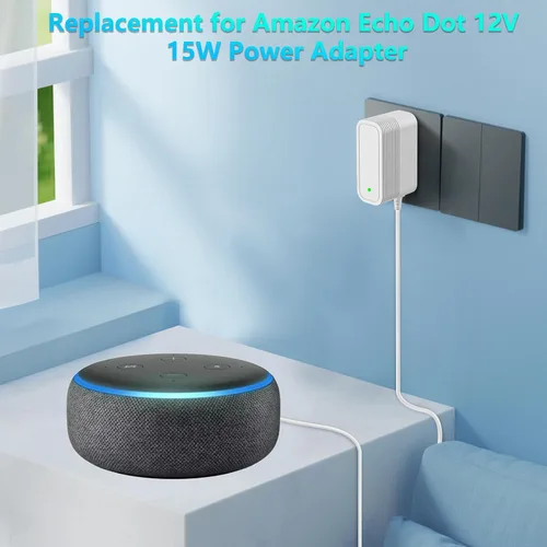 Miniatura 3 de Adaptador de corriente de repuesto de 15 W para Amazon Alexa Dot 3ª generación, Dot 4ª generación, Dot 5ª generación 2022, Echo Pop, Echo Show 5