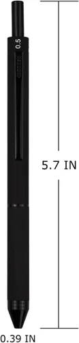 Miniatura 5 de DUNBONG Bolígrafo multicolor 4 en 1, bolígrafo multifunción con carcasa de metal, lápiz mecánico de 0.020 in, rojo, azul y negro, 1 unidad (negro)