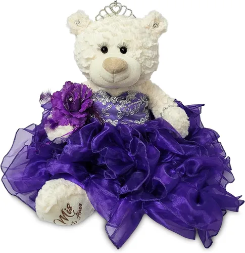 Miniatura 13 de KINNEX COLLECTIONS SINCE 1997 20" Quince Anos Quinceanera Last Doll Osito de peluche con vestido (pieza central) ~ ARC16831-23R (Aqua)