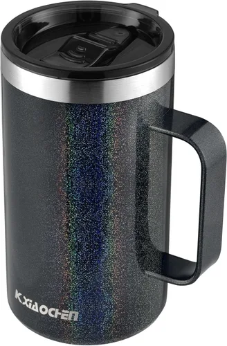 Miniatura 13 de KXIAOCHEN - Taza de café aislada de 20 onzas con tapa, taza de café de acero inoxidable, vaso de café de doble pared con aislamiento al vacío