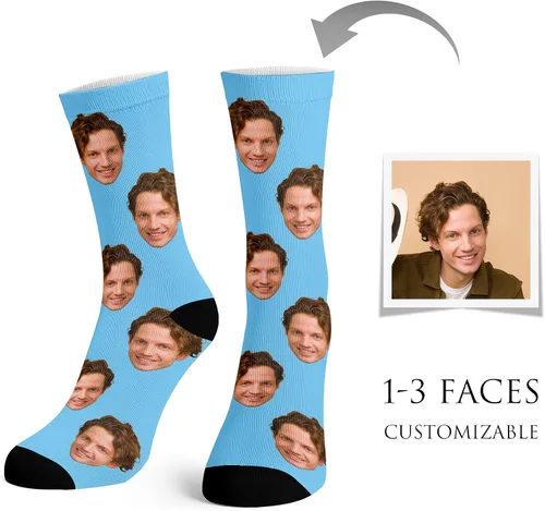Miniatura 181 de Artsadd Calcetines personalizados para mujeres y hombres, amantes de los perros y gatos, regalos divertidos unisex personalizados