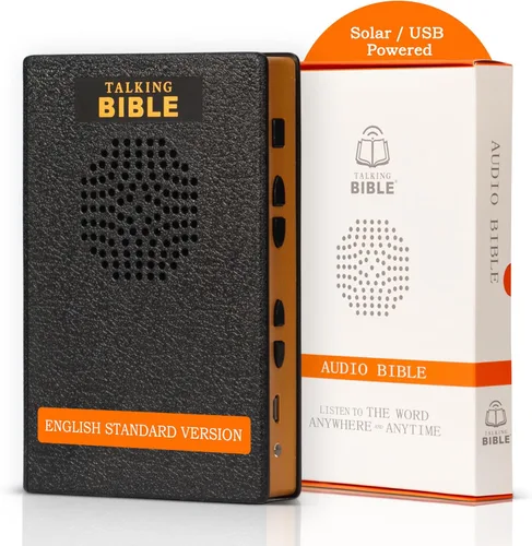 Reproductor electrónico de audio de la Santa Biblia en inglés para personas mayores, niños y ciegos, alimentado por energía solar y recargable por