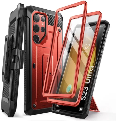 Miniatura 11 de SUPCASE Funda para Samsung Galaxy S23 Ultra con Soporte, [Unicorn Beetle Pro] [2 Marcos Frontales]