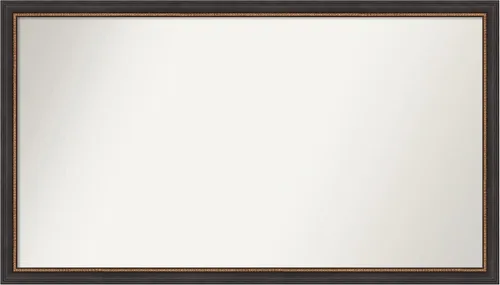 Miniatura 206 de Amanti Art Espejo de baño negro para sobre el fregadero, 23 x 23 pulgadas, espejo cuadrado negro Ashton, marco de madera tradicional mediano, se