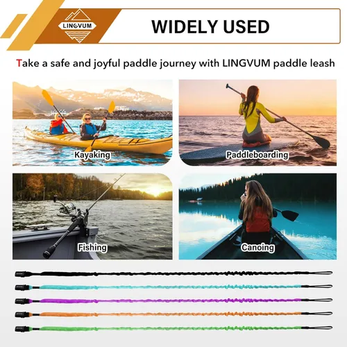 Miniatura 5 de Correa de remo para kayak, correa elástica para remo en espiral, cuerda para kayak, canoa, canoa, cañas de pesca, accesorios de remo de kayak
