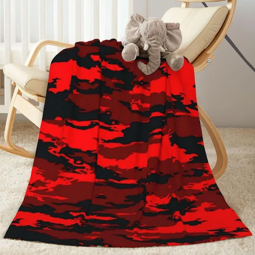 Miniatura 20 de Perinsto Camo Throw Blanket Ultra Soft Warm All Season Camouflage Decorative Fleece Blankets for Bed Chair Car Sofa Couch Bedroom 50"X40