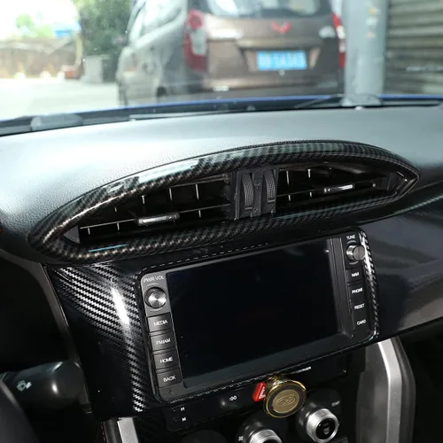 Miniatura 5 de YIWANG ABS Fibra De Carbono De La Consola Interior Del Coche De La Salida De Aire De La Ventana Del Marco De La Ventana Pegatina Para Subaru BRZ