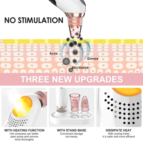 Miniatura 5 de YONOY 2026 - Removedor de puntos negros con compresa caliente, limpiador facial eléctrico mejorado 2026, extractor de poros, extractor