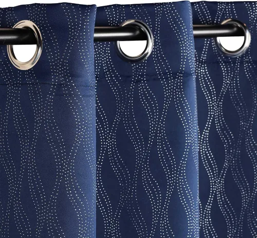 Miniatura 19 de BLUENILEMILLS Paneles de cortinas opacas para oscurecer la habitación con bolsillo para barra, cortinas perfectas para ventanas de cocina