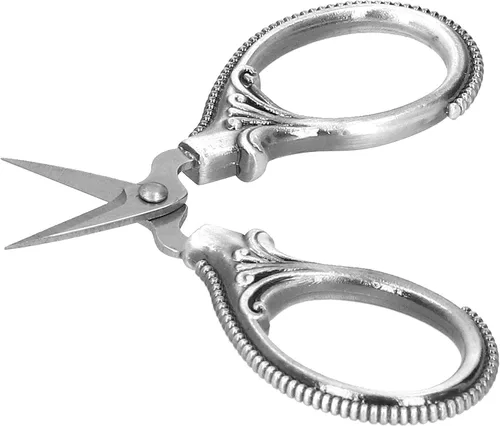 Miniatura 4 de Tijeras de costura de acero inoxidable Tijeras de costura de hilo portátil para bordado a sastre Tijeras de artesanía Cobre antiguo