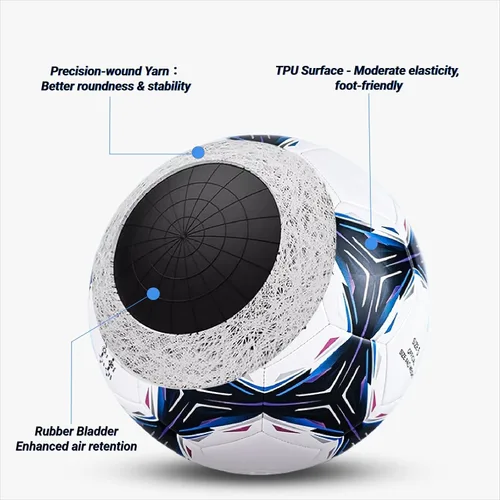Miniatura 2 de KELME Balón de fútbol con bomba, tamaño 4,5 superficie de TPU adecuada para entrenamiento interior al aire libre, pelotas de fútbol con bolsa, idea