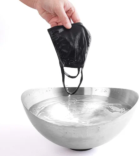 Miniatura 8 de Forno Paquete de 3 cubrebocas unisex, algodón negro, lavable, tela reutilizable