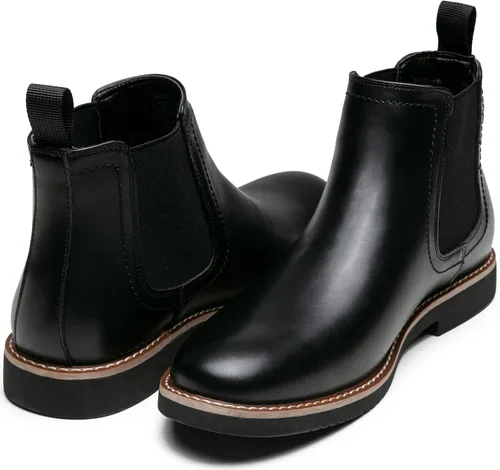 Miniatura 4 de Vostey Botas Chelsea para hombre, botas de vestir casuales