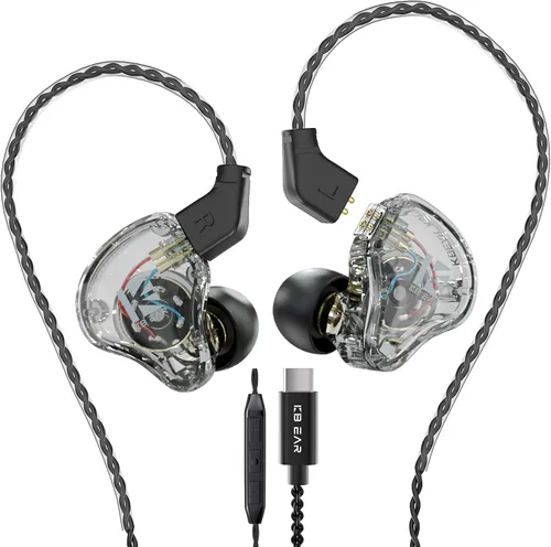 Miniatura 11 de YINYOO KBEAR KS1 Auriculares USB C con Sonido Cristalino, Auriculares Tipo C con Micrófono y Control de Volumen para iPhone 16/17