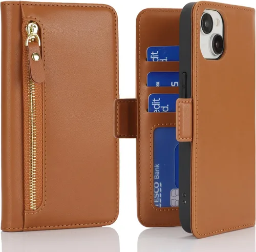 Miniatura 18 de Havaya Funda para iPhone 14 y 13 (6.1) compatible con cartera MagSafe con tarjetero - Funda magnética desmontable 2 en 1 - Ranuras para tarjetas