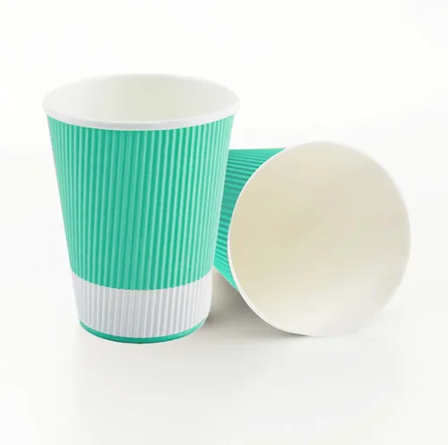 Miniatura 50 de Vasos de café de papel aislado de pared corrugada, 12 onzas, 12 onza, Negro