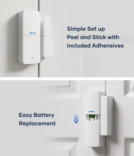 Miniatura 3 de Sensor de entrada (paquete de 6) – Protección de ventanas y puertas – Compatible con el sistema de seguridad tolviviov para el hogar