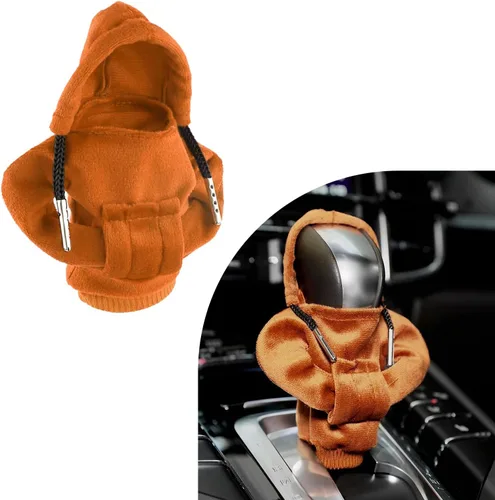 Miniatura 7 de Ziciner Funda para palanca de cambios de coche, diseño de suéter a la moda, protector de cambios suave universal, accesorios de decoración