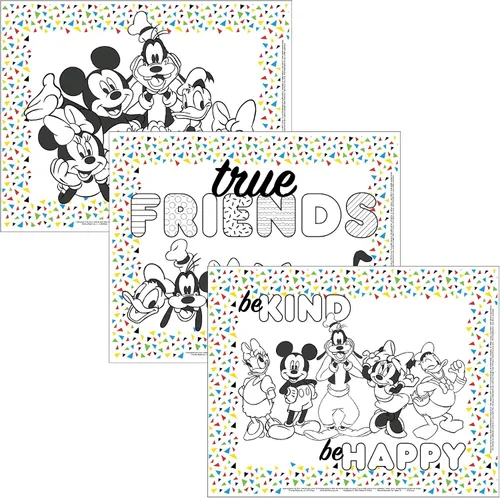 Disney Baby by J.L. Childress ColorMe - Manteles individuales desechables para bebés, niños pequeños y niños, actividades de viaje para colorear,