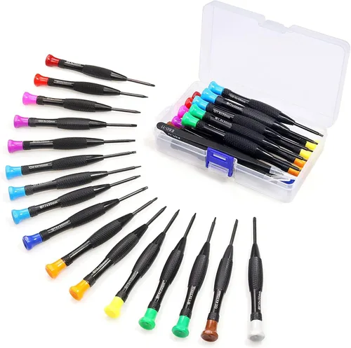 Juego de destornilladores Torx de 18 piezas, juego de destornilladores magnéticos pequeños Torx Phillips de cabeza plana con T2 T3 T4 T5 T6 T7 T8 T9