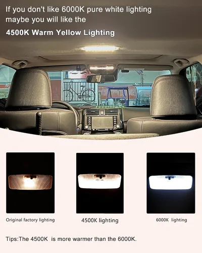 Miniatura 2 de Tablero de luz LED amarillo cálido de 4500 K, accesorio de iluminación interior, para Lexus CT200h, Scion TC XD XB IM, Toyota Prius, Mirai, Hilux