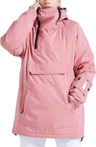 Miniatura 29 de Chaqueta anorak de esquí para mujer, impermeable, resistente al viento, cálido, para snowboard, abrigo de invierno con capucha