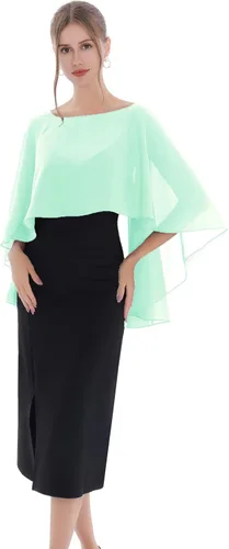Miniatura 2 de Chales y envolturas para vestidos de noche para mujer, chal suave de dama de honor, capa de gasa, cubierta de boda