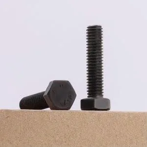 Miniatura 2 de M8-0.049 x 0.630 in (20 piezas) Perno de cabeza hexagonal negra, grado 12.9 Perno hexagonal de acero de aleación de rosca completa, DIN933