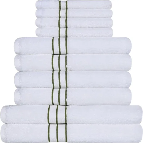 Miniatura 81 de Juego de toallas de baño de algodón turco ultra suave de Superior, juego de 2 piezas, toallas para la ducha, baño, artículos esenciales para el Latte