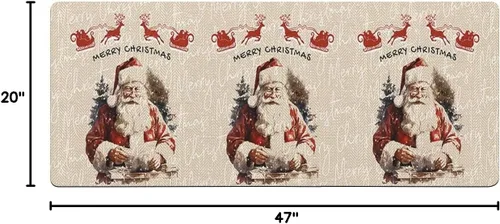 Miniatura 2 de Tapete de baño de Papá Noel para bañera, antideslizante, de secado rápido y absorbente, tierra de diatomeas, fregadero, dormitorio, cocina, lavable