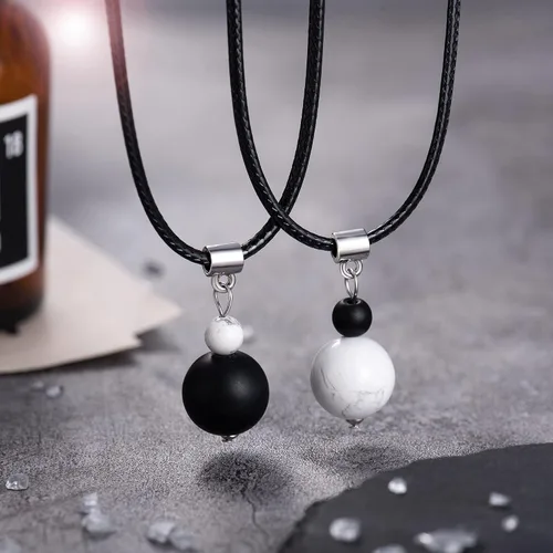 Miniatura 3 de Tarsus Collar para parejas, collares de relación a juego, prométele ella, regalos de joyería para pareja, novio, novia, mujeres, hombres, amistad