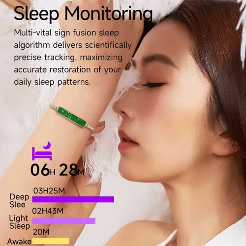 Miniatura 3 de Rastreador de actividad física elegante pulsera inteligente de diamantes para mujer pulsera de salud pulsera de frecuencia cardíaca monitor