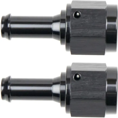 Miniatura 19 de Recta 6AN hembra giratoria a 1/4 "empuje en manguera adaptador de montaje de púas aluminio negro
