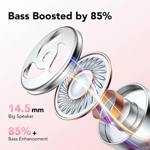 Miniatura 4 de Auriculares inalámbricos Bluetooth 5.3, 60 horas de reproducción con pantalla digital, auriculares deportivos inalámbricos con gancho para la oreja