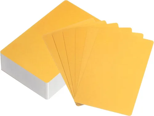 uxcell 100 tarjetas de visita de metal en blanco de 3.386 x 2.126 x 0.018 in, tarjeta de identificación para grabado láser, tarjetas de bricolaje,