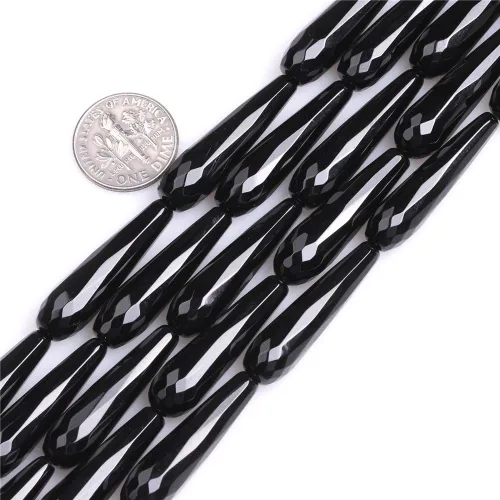 Miniatura 11 de Cuentas de punta de diente de piedra natural natural perforadas para hacer joyas de 15 pulgadas (0.394 x 0.591 in)