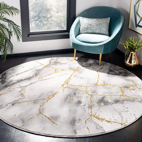 Miniatura 32 de SAFAVIEH Craft Collection Alfombra de Acento - 2' x 3', Gris y Azul, Diseño Contemporáneo, Resistente a las Manchas, Ideal para Áreas de Alto