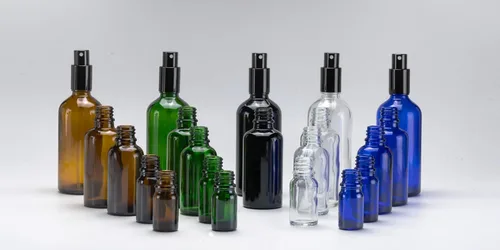 Miniatura 7 de YIZHAO Botellas de vidrio transparente de 4 onzas, con pequeño aerosol de niebla fina, tapa de metal, recargable para aceite esencial, viajes