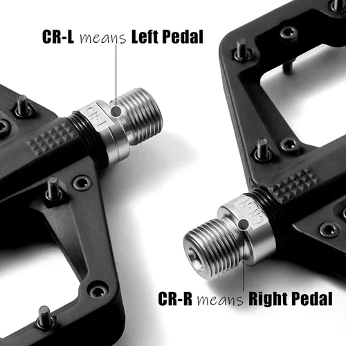 Miniatura 7 de Pedales MTB, pedales grandes para bicicleta de montaña, pedales de plataforma de bicicleta compuestos de fibra de nailon ligero, pedales de agarre