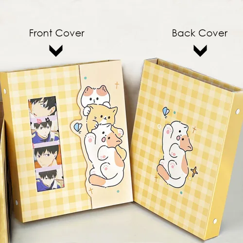 Miniatura 2 de A5 Carpeta de tarjetas fotográficas Kpop con 30 páginas de 4 bolsillos y un divisor, lindo álbum de 120 bolsillos con 6 anillas, ajuste perfecto