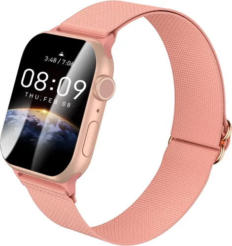 Miniatura 8 de ORIbox Compatible con correas de Apple Watch de 1.614 pulgadas, 1.575 pulgadas, 1.496 pulgadas, correa ajustable de nailon elástico tejido