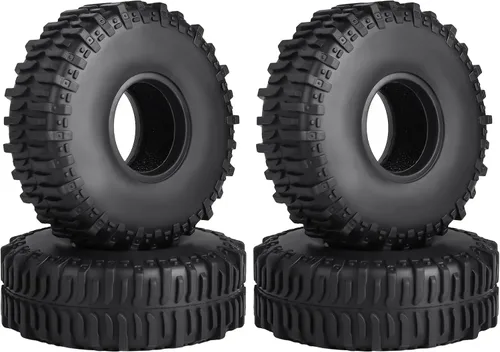Neumáticos de barro de caucho blando Hobbypark SCX24 1.0 Rock Crawler para 1/18 TRX4M 1/24 RC Crawler Axial SCX24 FMS FCX24 Enduro24 T1014 60x22mm