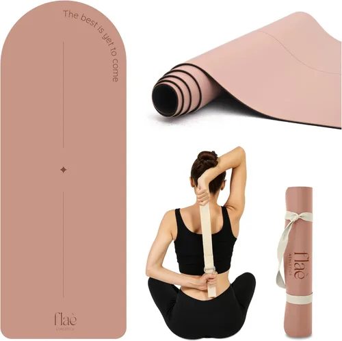 Tapete de Yoga en forma de arco, goma de poliuretano ecológico, tapete de ejercicio antideslizante para Yoga, Pilates, entrenamiento en casa y Rosa