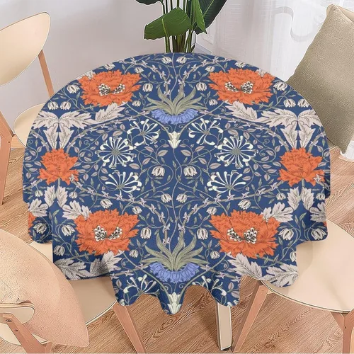 Miniatura 167 de Mantel Floral Retro de Pájaros, Diseño Original Bohemio William Morris Estampado Cubierta de Mesa para Hogar Picnic Fiesta Comedor Cocina William