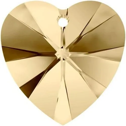 Miniatura 12 de 12 piezas de cristal austriaco auténtico Xilion #6228 de 0.394 in (0.39 pulgadas) colgante en forma de corazón verde esmeralda cuentas de gota